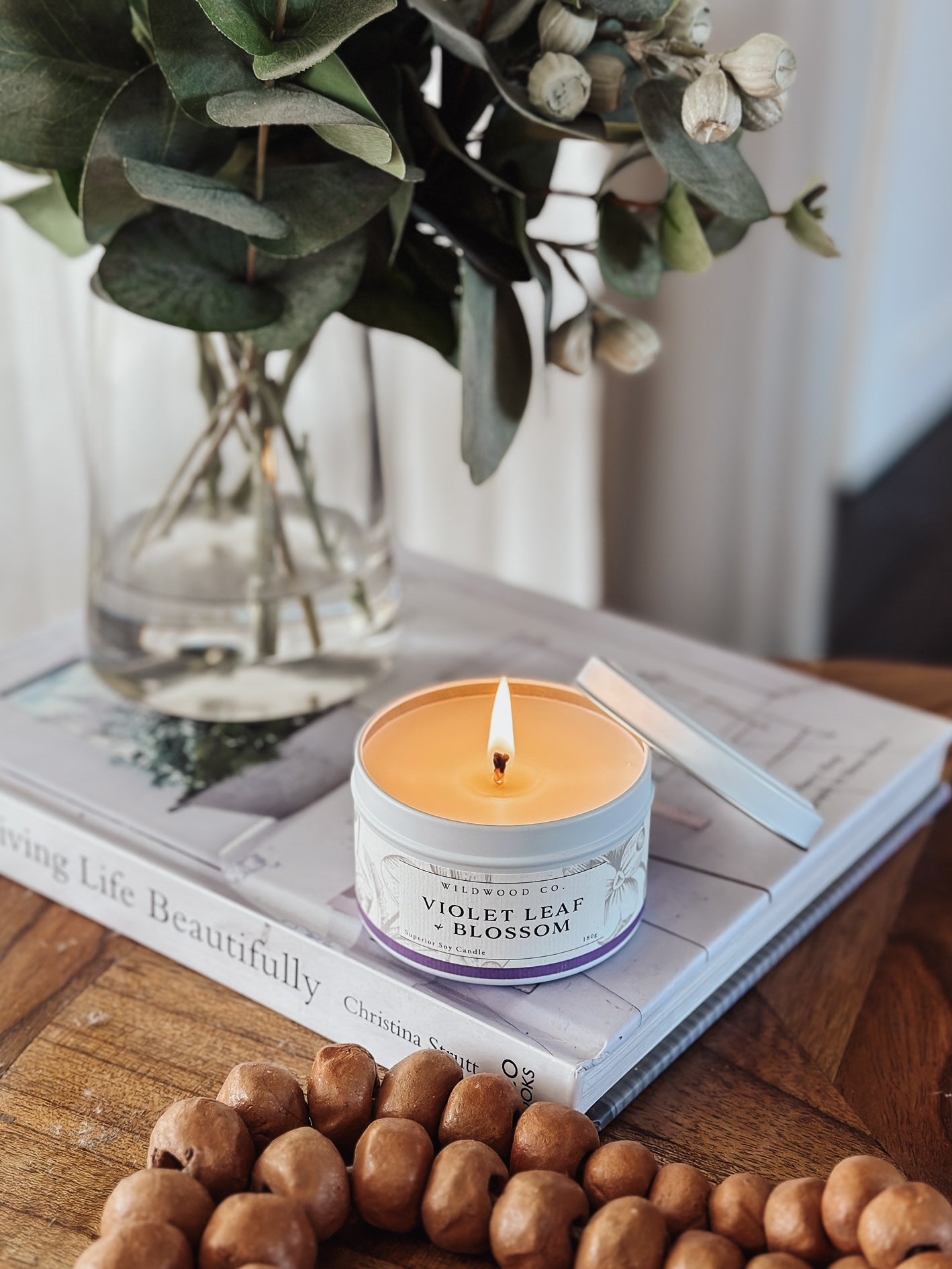 VIOLET LEAF & BLOSSOM with Lily of the Valley + Cedarwood | 180g Candle