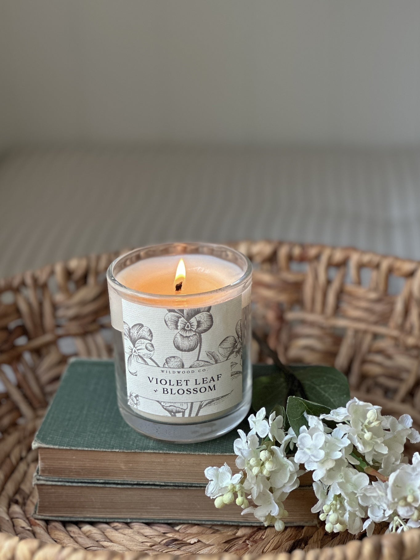 Violet and blossom Candle Lit Top