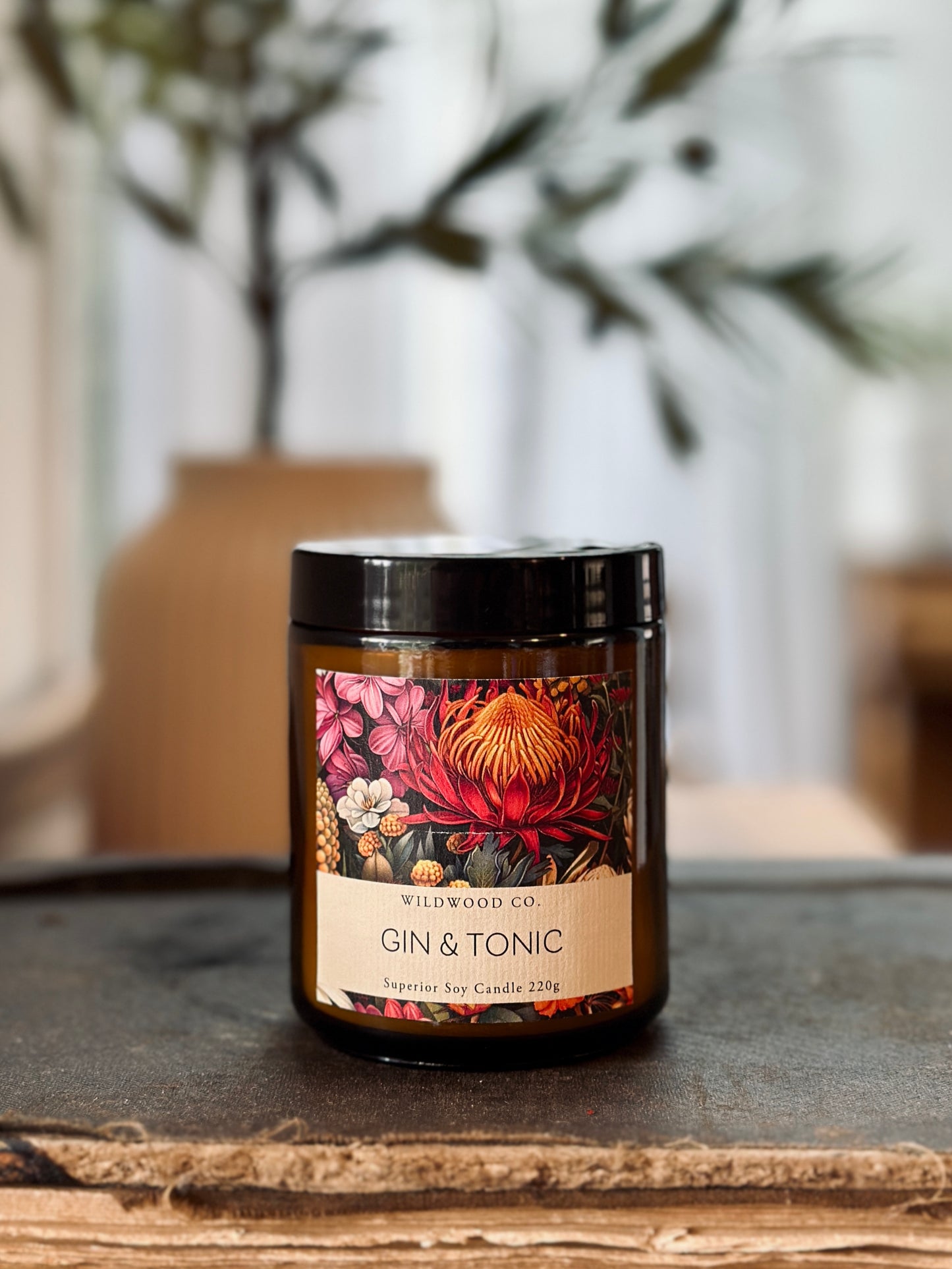 Gin and Tonic Candle Amber Jar