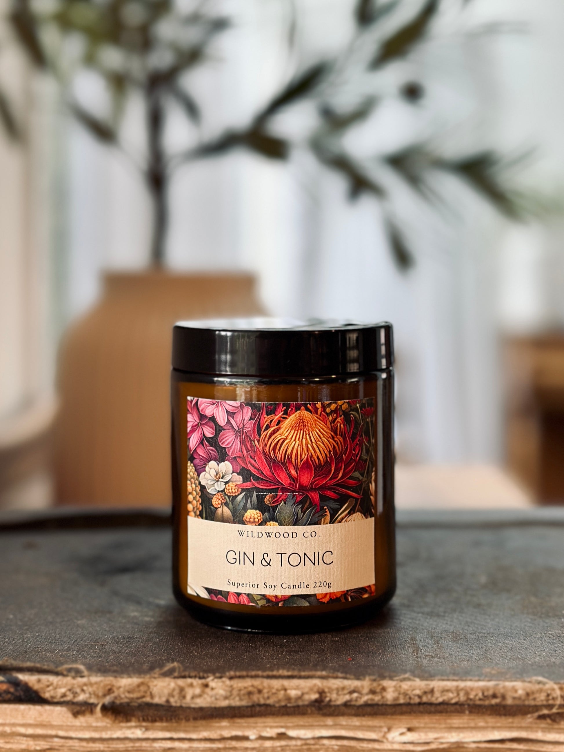 Gin and Tonic Candle Amber Jar