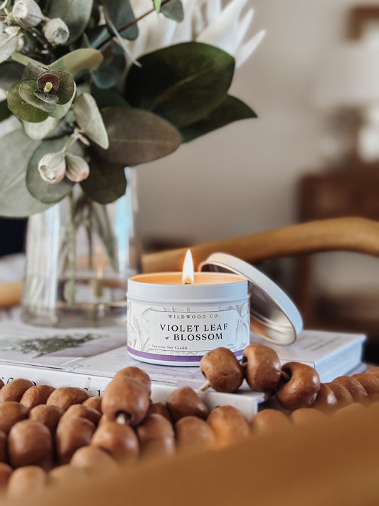 VIOLET LEAF & BLOSSOM with Lily of the Valley + Cedarwood | 180g Candle