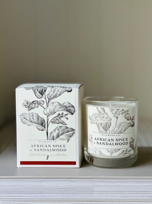 AFRICAN SPICE + SANDALWOOD with Fresh Citrus + Sweet Geranium W/S