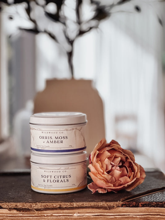 Two Travel Tins Candles 